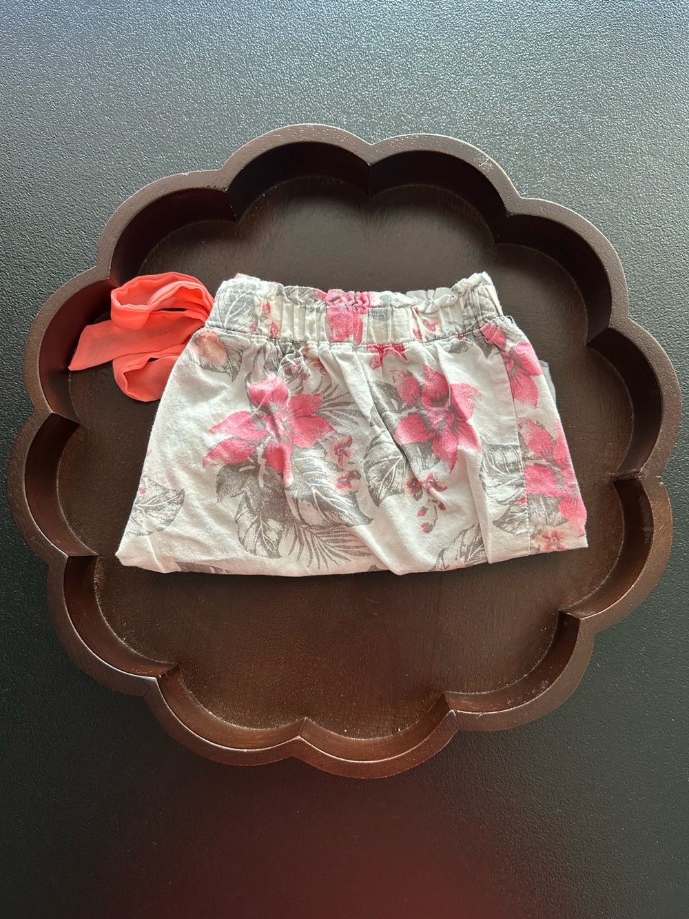 Women’s Sonoma Floral Pajama Shorts with Coral Tie Size XS